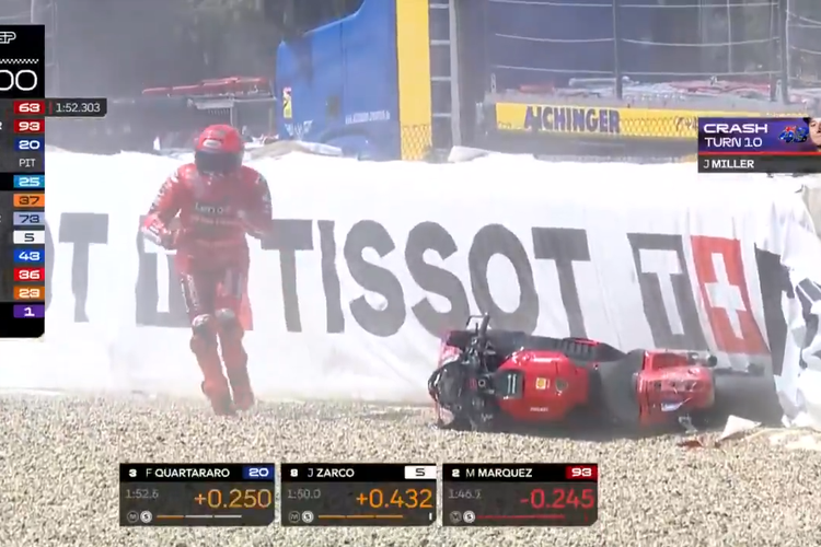 Alasan Marc Marquez Crash di Q2 MotoGP Ceko 2025