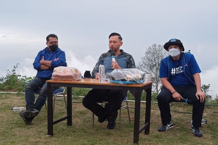 Ketua Umum Partai Demokrat Agus Harimurti Yudhoyono di Umbul Sidomukti Kabupaten Semarang.