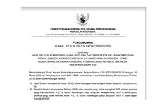 Pengumuman Hasil SKD CPNS Kemenko Perekonomian 2019, Ini Informasinya