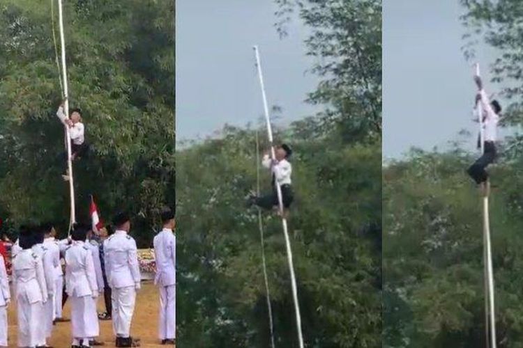 Saat upacara HUT ke-79 RI pada Sabtu (17/8/2024) kemarin, Reza memanjat tiang bendera ketika pelaksanaan upacara tengah berlangsung. 

