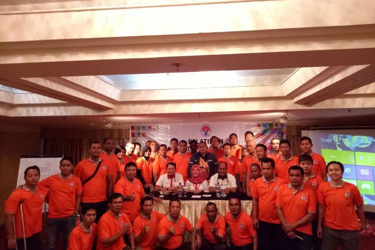 Sejumlah pelatih olahraga disabilitas mengikuti pelatihan untuk meningkat prestasi atlet Indonesia pada Asian Para Games 2018, di Hotel Ambhara Blok M, Jakarta, pada 5-9 Desember 2017.