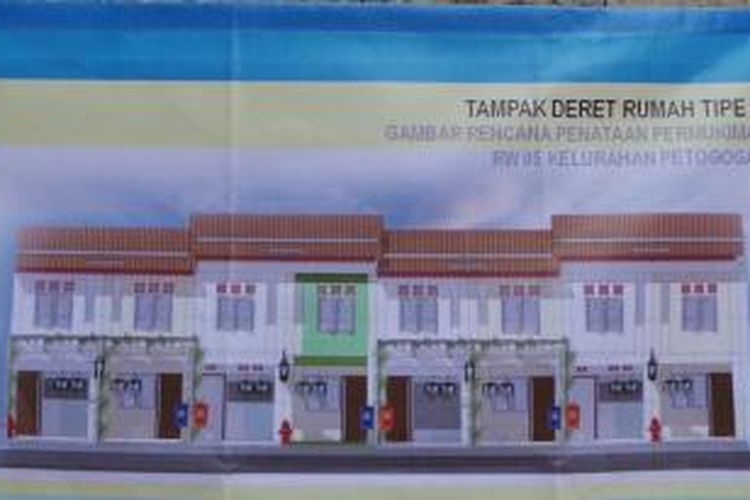 Gambar desain kampung deret.