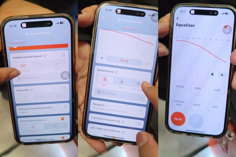 JBL Tour One M3 Smart Tx bisa dihubungkan dengan aplikasi JBL Headphone di iOS atau Android untuk pengaturan dan personalisasi lebih lanjut.
