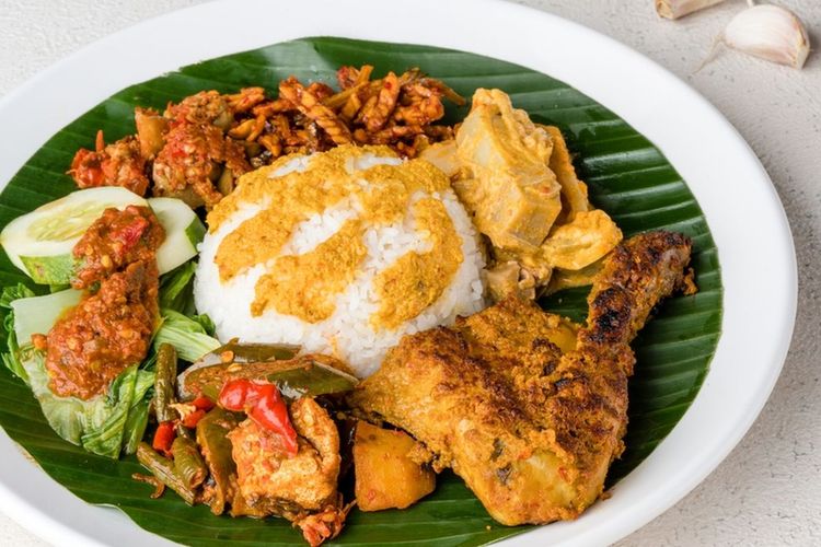 Ilustrasi nasi padang. 



