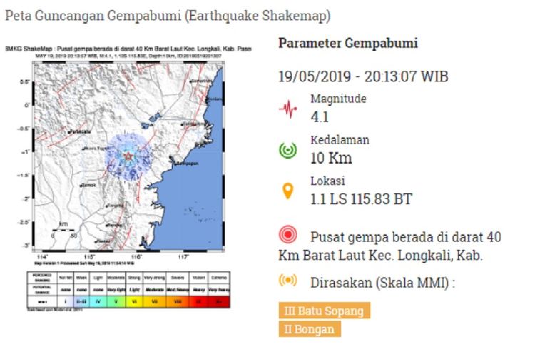 Gempa Kalimantan Timur
