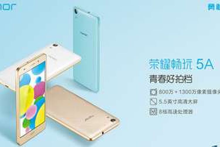 Honor 5A, smartphone Android menengah terbaru Huawei