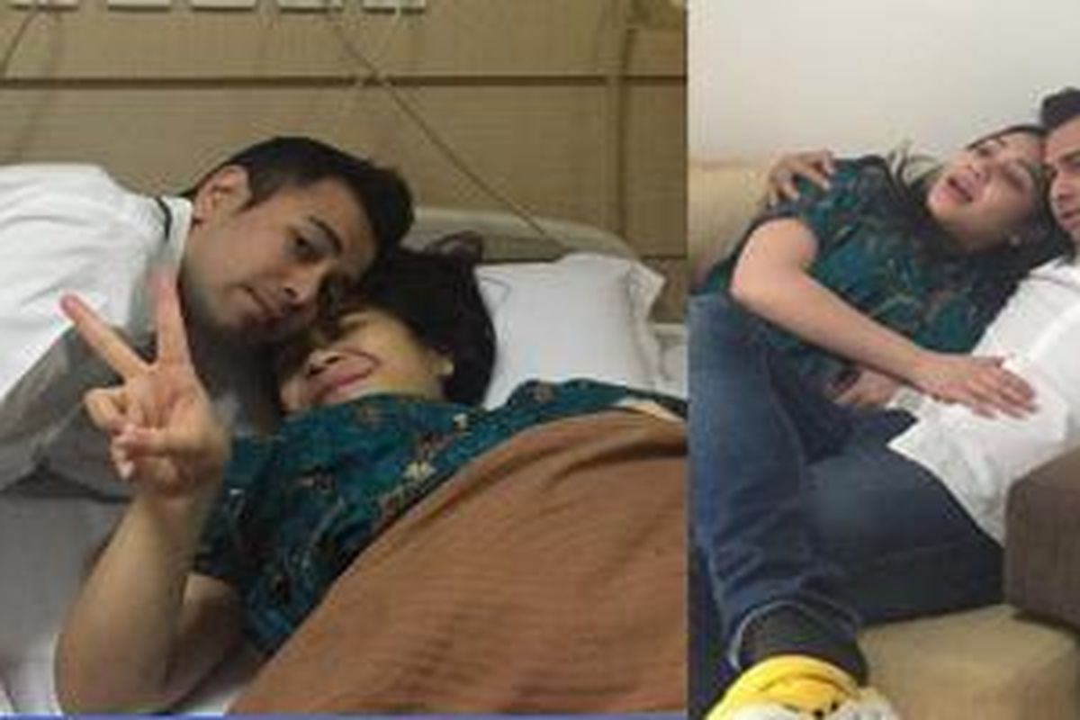 Raffi Ahmad dan Nagita Slavina diabadikan sebelum kelahiran putra pertama mereka,