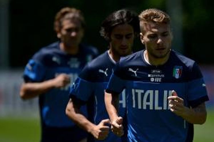 Penyerang tim nasional Italia, Ciro Immobile. 
