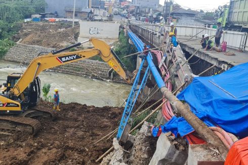 Trotoar Jembatan Cipamuruyan Sukabumi Longsor, Perbaikan Kelar 16 Desember