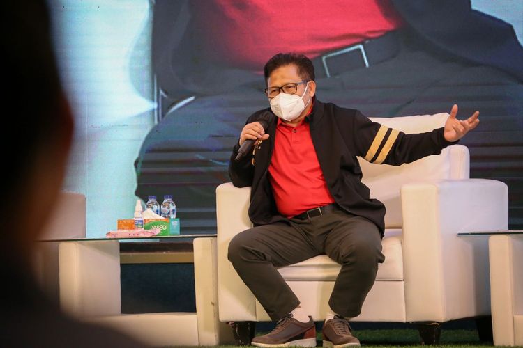 Wakil Ketua DPR Bidang Korkesra Abdul Muhaimin Iskandar atau Gus Muhaimin saat menghadiri talkshow olahraga bertajuk ?Dari Hobby ke Profesi? di Menara BNI, Selasa (30/11/2021).