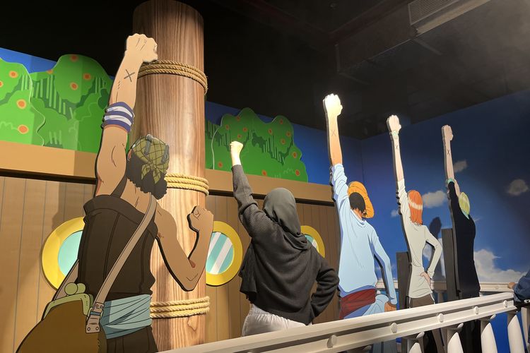 Pameran One Piece di Mall Of Indonesia, Kelapa Gading, Jakarta Utara, Selasa (7/11/2023).