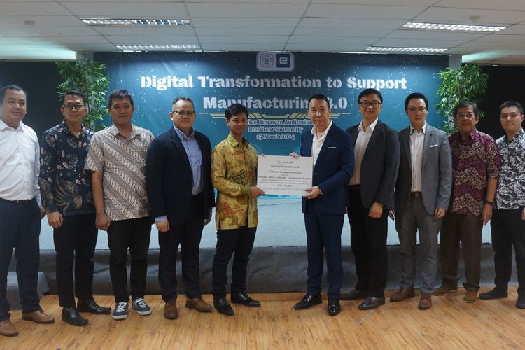 PresUniv menerima bantuan dalam bentuk lisensi penggunaan perangkat lunak dari PT Epicor Software Indonesia senilai US$170.000 atau setara Rp 2,63 miliar (19/4/2024).