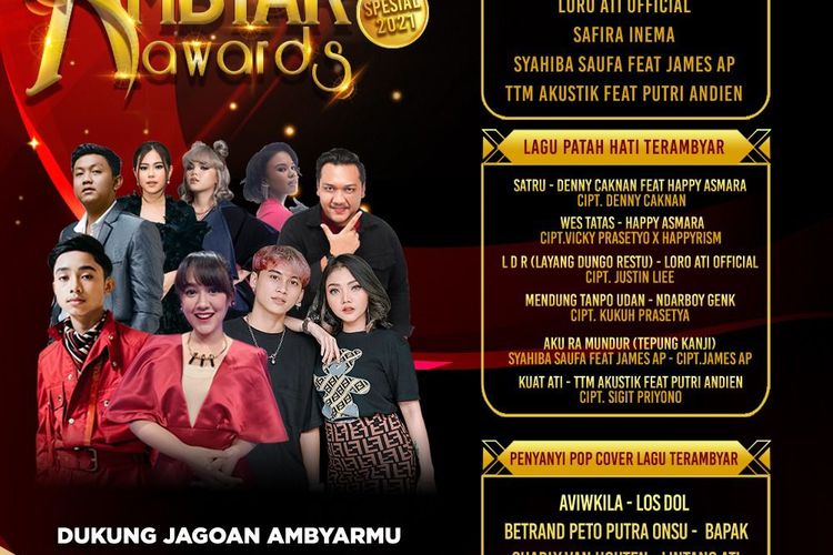 MNCTV akan kembali menghadirkan ajang penghargaan Ambyar Awards 2021.