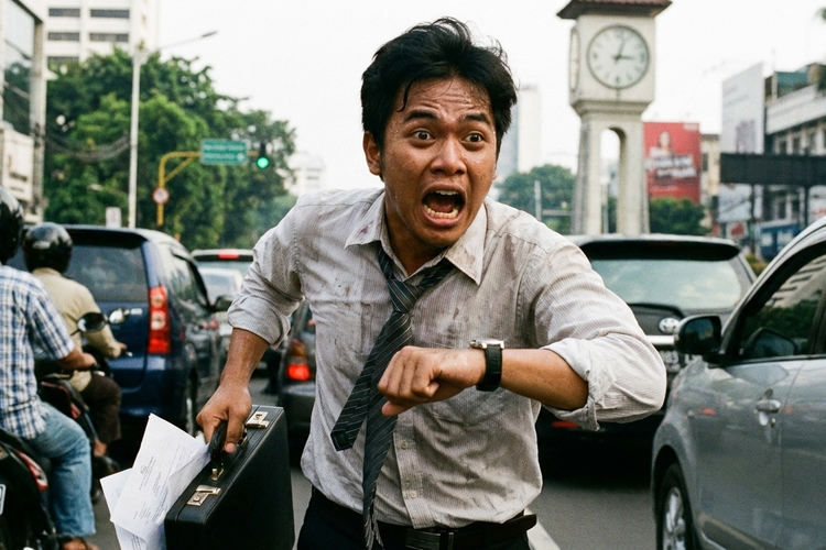 Ilustrasi terlambat.