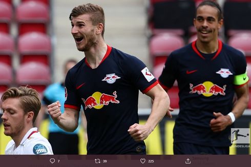 Timo Werner Terus Tempel Ketat Lewandowski di Top Skor Bundesliga