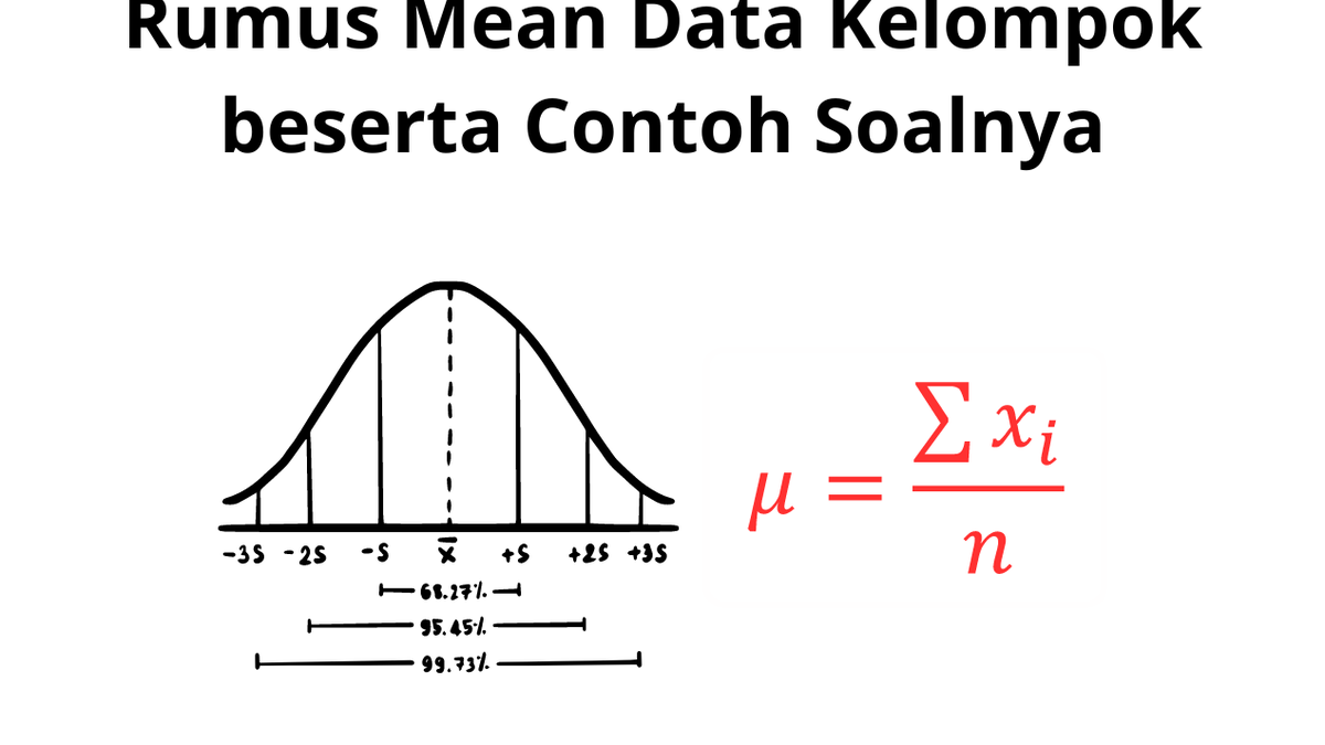 Rumus Mean Data Kelompok beserta Contoh Soalnya