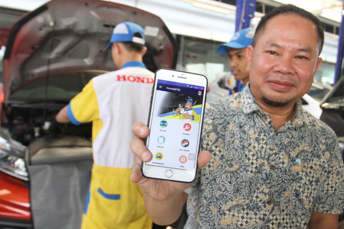 Aplikasi HondaMTM yang diluncurkan jaringan diler Honda Megatama Group untuk melayani konsumen yang ingin datang menservis kendarannya.