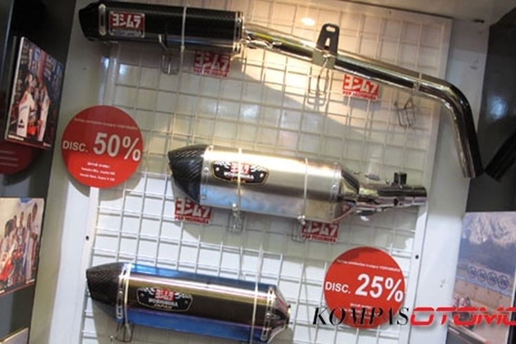 Obral besar knalpot Yoshimura, dari 25 hingga 50 persen.