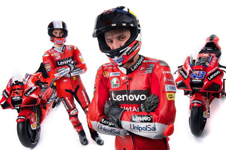 Jack Miller dengan seragam terbarunya bersama tim pabrikan Ducati