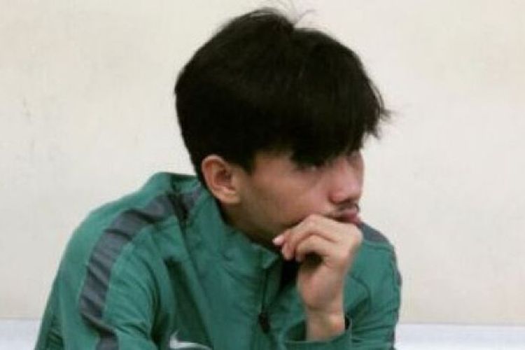 Muhammad Iqbal kala masih berlatih di timnas U19 Indonesia.