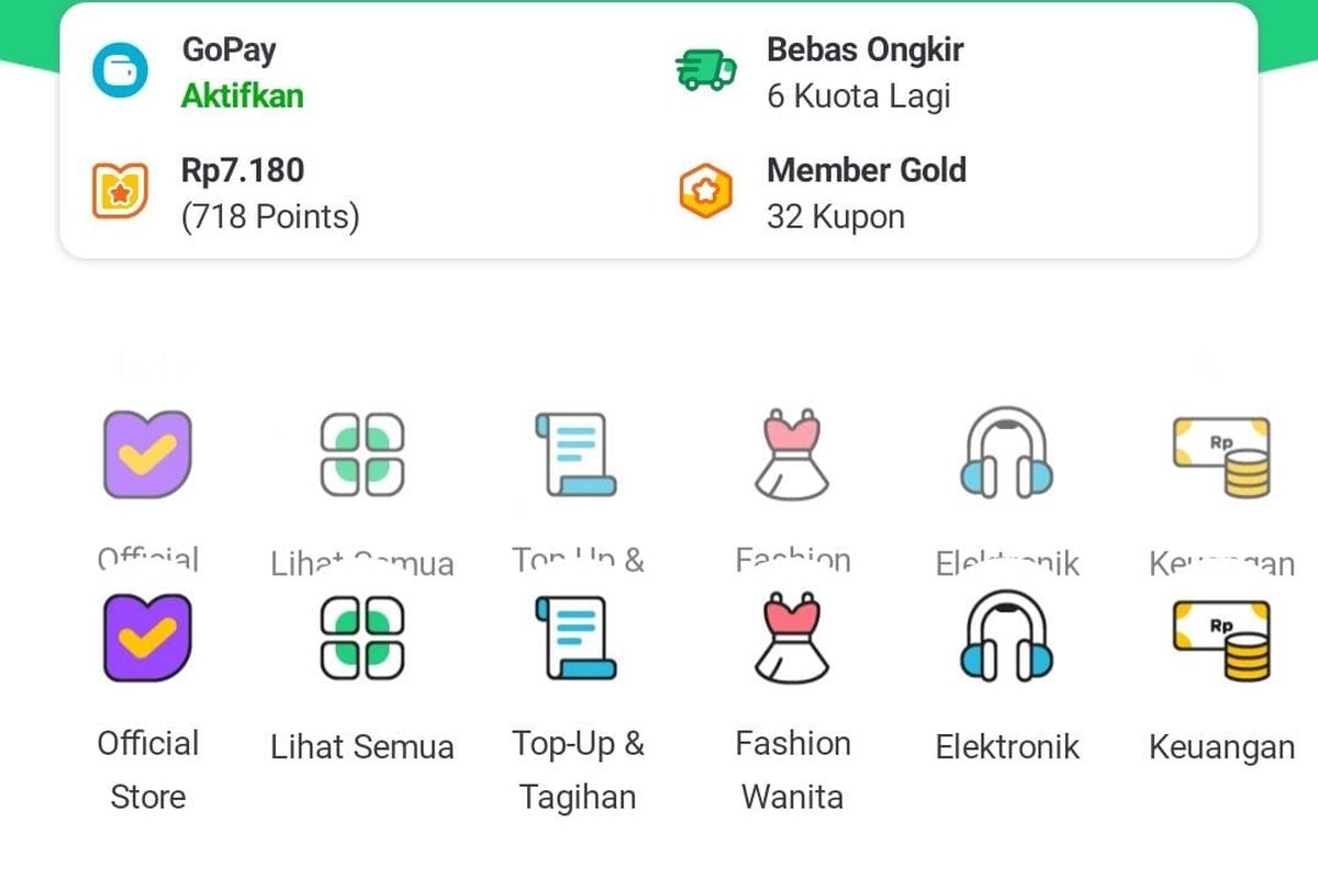 GoPay tersedia sebagai alat pembayaran resmi di Tokopedia.