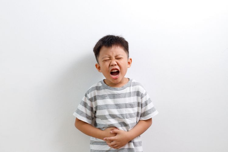 Ilustrasi sakit perut pada anak 