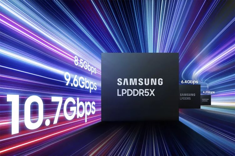 Ilustrasi DRAM LPDDR5X baru dari Samsung