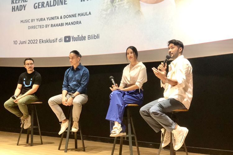 Refal Hady berbicara soal pengalaman cinta di Web Series Aku Selalu Ada Untukmu, di FX Senayan, Jakarta, Jumat (10/6/2022).