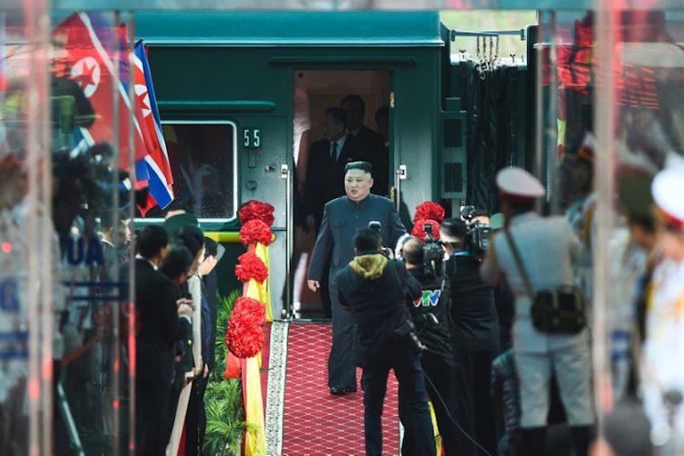 Kim Jong Un tiba di Vietnam setelah perjalanan panjang dari Korea Utara, Selasa (26/2/2019)