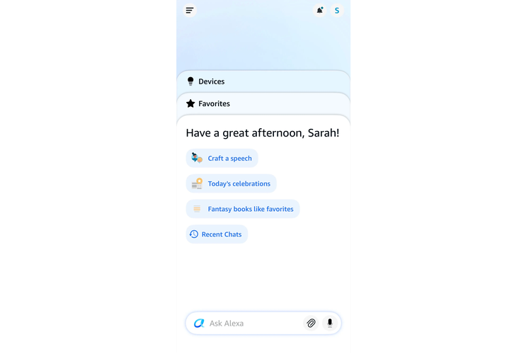Amazon juga memperbarui aplikasi Alexa di ponsel. Tampilan aplikasi kini lebih berfokus pada interaksi chat dengan pendekatan ?agent-forward?, sehingga pengalaman menggunakan Alexa terasa semakin mirip chatbot AI modern.