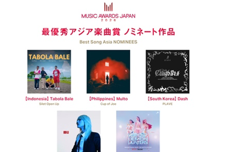 Tabola Bale Masuk Nominasi Music Awards Japan 2026, Bersaing dengan 