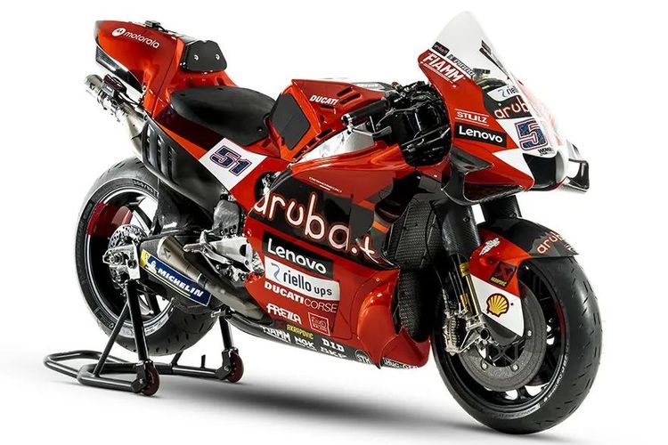 Livery Aruba.it Racing Ducati yang ada di World Superbike akan digunakan untuk wildcard bersama Michele Pirro di MotoGP 2022