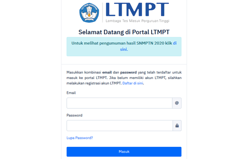 Cek Pengumuman SNMPTN 2020 Hari Ini Pukul 13.00 WIB di portal.ltmpt.ac.id