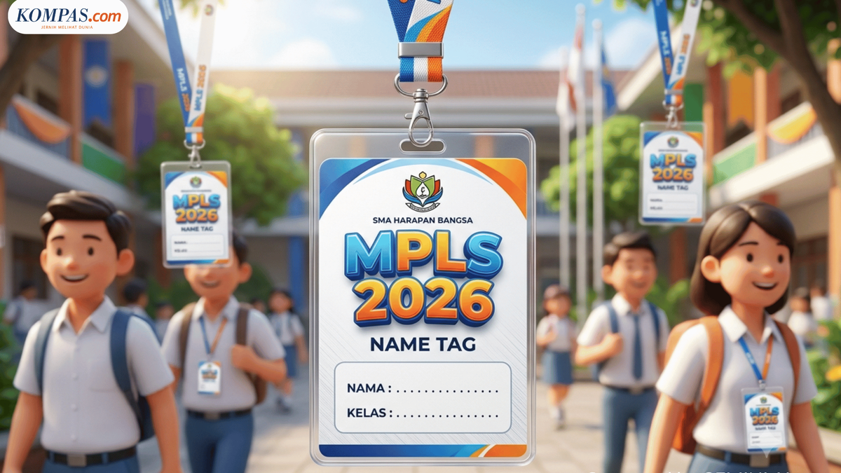 30 Contoh Name Tag MPLS TK, SD, SMP, dan SMA Kreatif 2026: Ini Cara Buatnya