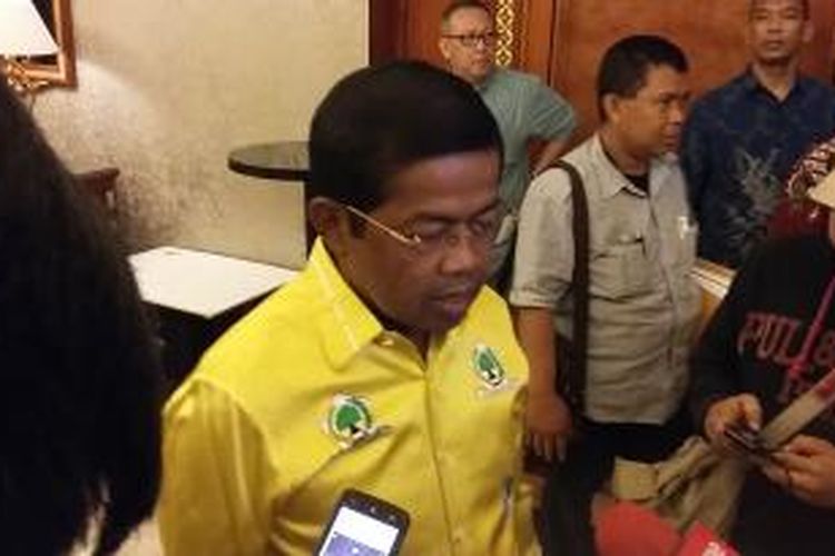 Sekjen Partai Golkar hasil Munas Bali, Idrus Marham, saat ditemui di Hotel Sultan, Jakarta, Selasa (2/6/2015).
