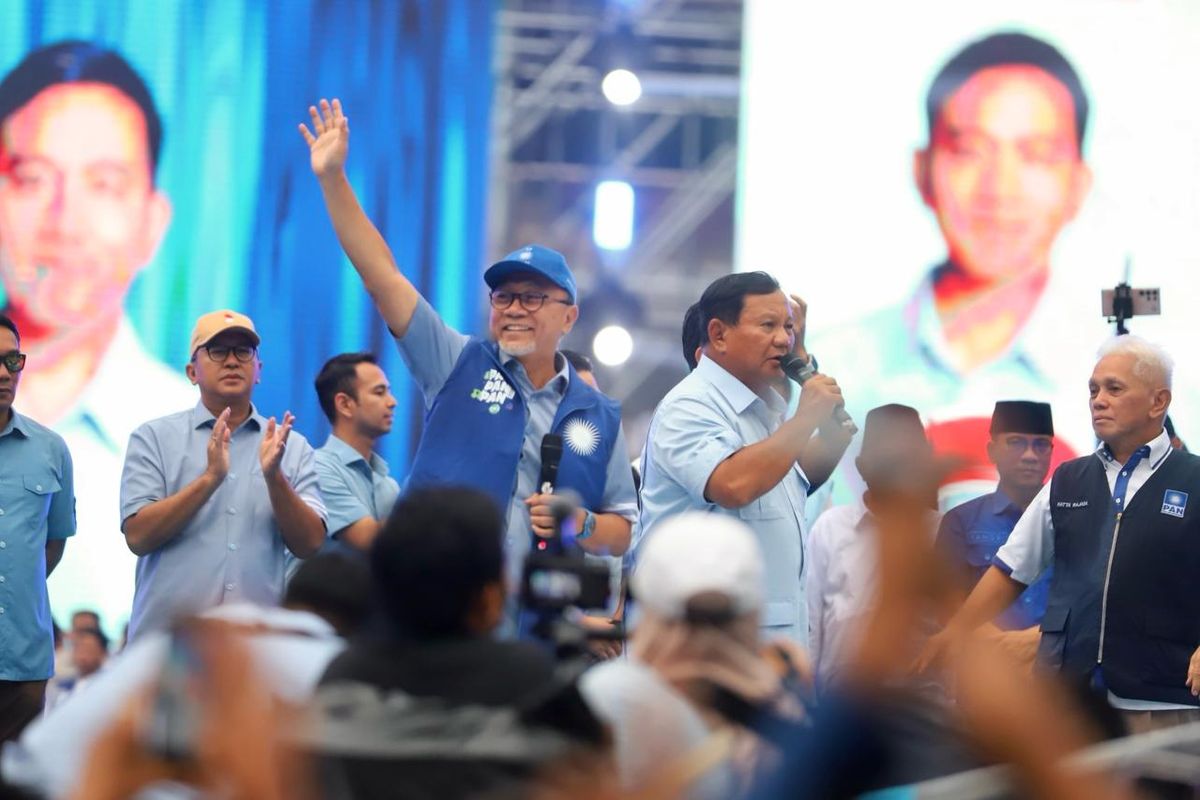 Kampanye akbar Prabowo-Gibran di Stadion Gelora Bandung Lautan Api (GBLA), Kamis (8/2/2024). 