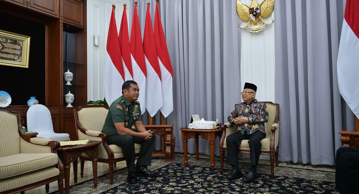 KSAD Maruli Sowan ke Wapres, Bahas Pemilu hingga Kesejahteraan