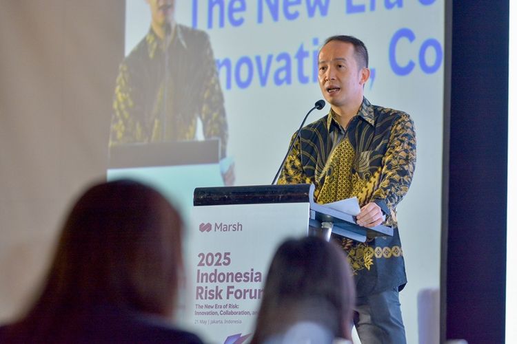 Presiden Direktur PT Marsh Indonesia Jason Mandera dalam gelaran Indonesia Risk Forum 2025 (
