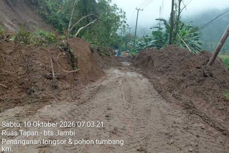 Jalan Nasional Tapan-Batas Jambi Kini Bisa Dilalui, Berlaku Buka Tutup