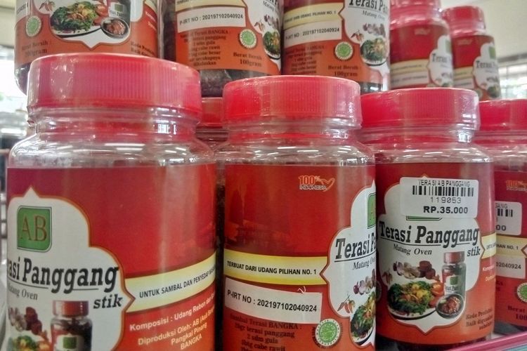 Terasi siap saji, salah satu oleh-oleh khas Belitung