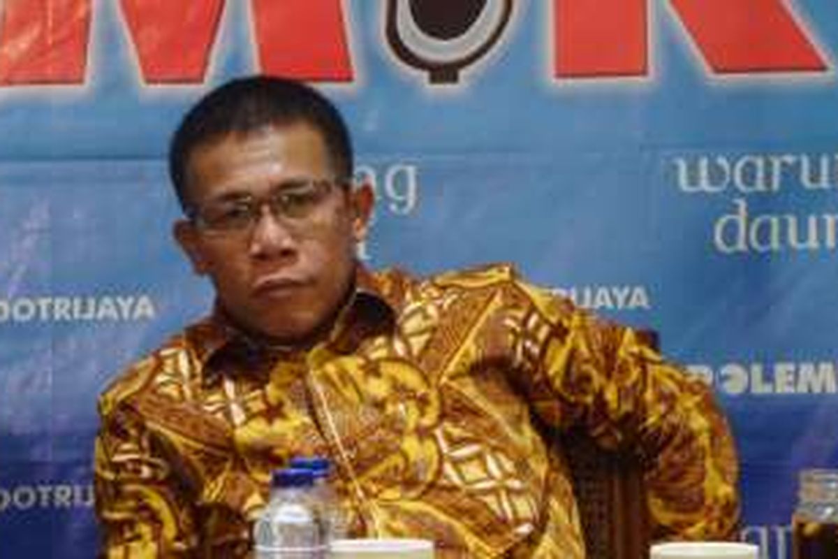 Politisi Partai Demokrasi Indonesia Perjuangan, Masinton Pasaribu dalam acara diskusi di bilangan Cikini, Jakarta, Sabtu (30/7/2016)