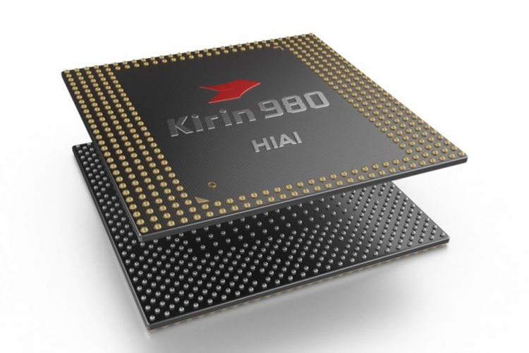 Ilustrasi chip Huawei Kirin 980.