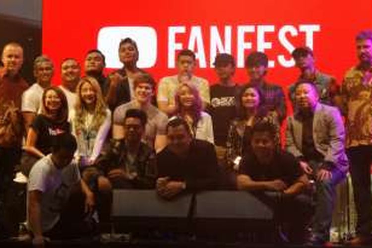 Jumpa pers YouTube FanFest Indonesia 2016 di Atrium Gandaria City, Jakarta Selatan, Jumat (21/10/2016).