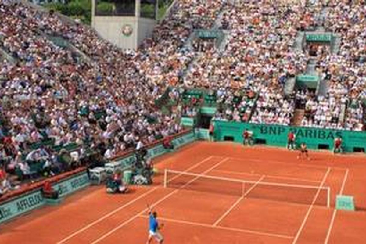 Lapangan Roland Garros, tempat berlangsungnya Perancis Terbuka.