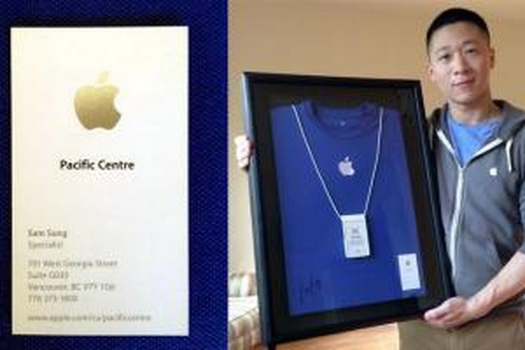 Sam Sung, mantan karyawan Apple yang melelang kartu nama terakhirnya untuk tujuan amal.