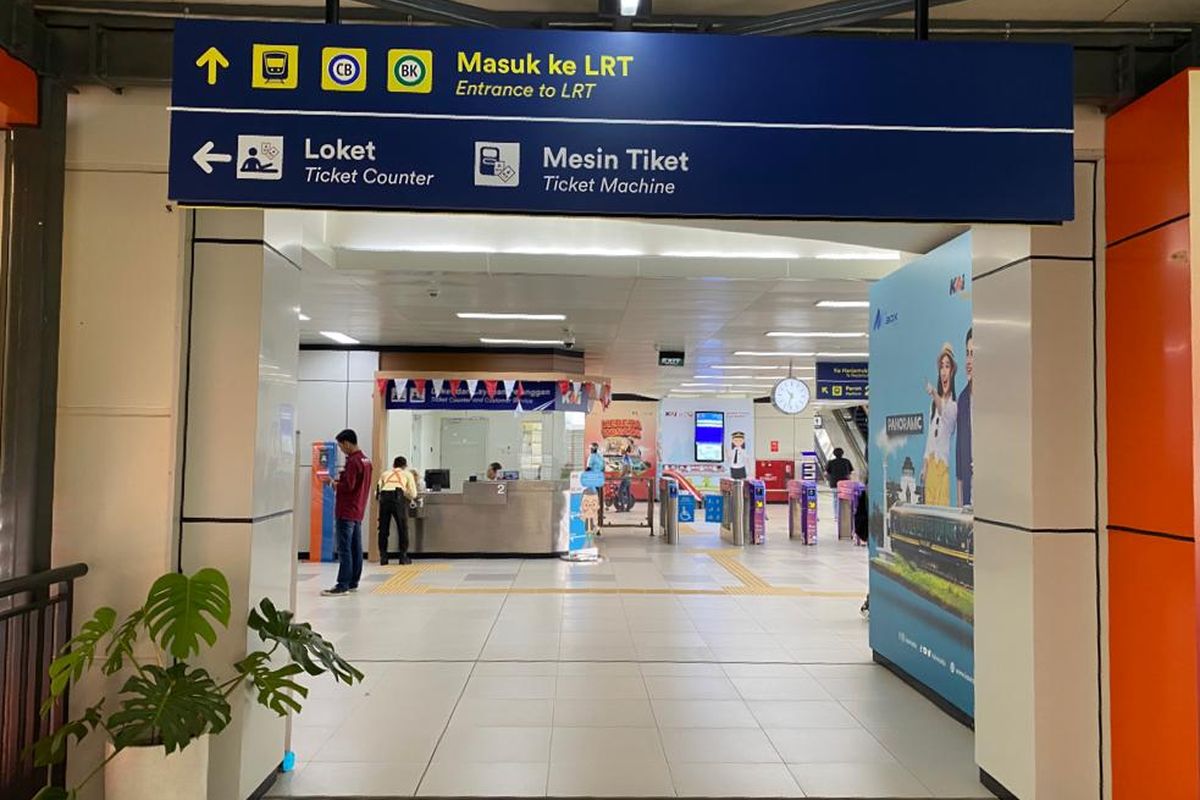 Pintu masuk LRT Jabodebek di Dukuh Atas, yang terhubung dengan JPM Dukuh Atas. 