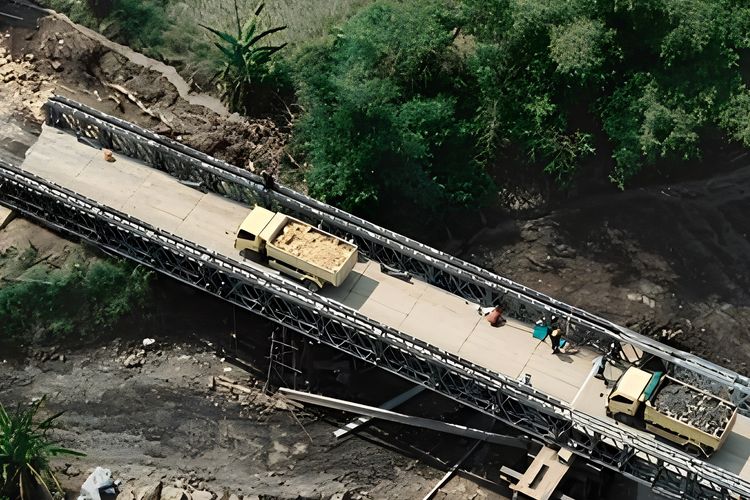 Jembatan Bailey Rampung, Mobilisasi Alat Berat ke Sekolah Rakyat di Brebes Kian Mudah
