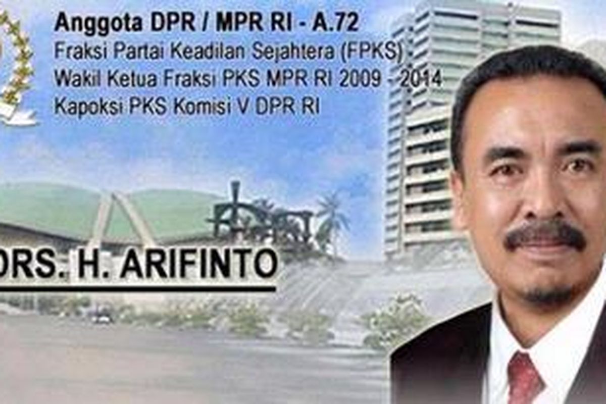 The picture of the Prosperous Justice Party faction member Arifinto that is taken from his Facebook account 