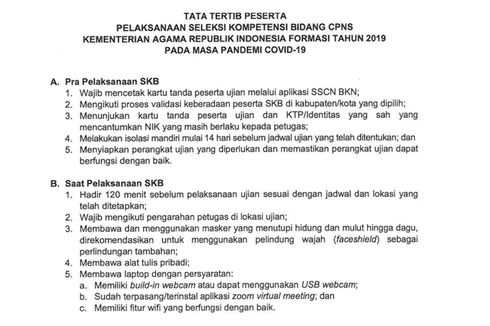 Kemenag Rilis Jadwal SKB CPNS 2019, Disyaratkan Bawa Laptop yang Terinstal Zoom