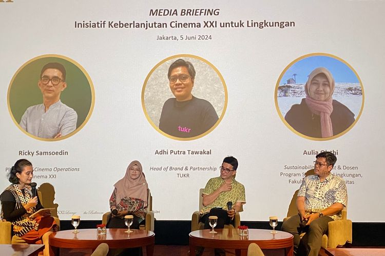 Media Briefing ?Inisiatif Keberlanjutan Cinema XXI untuk Lingkungan? yang digelar di Jakarta, Rabu (5/6/2024). 